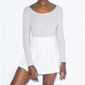 American Apparel White Tennis Skirt